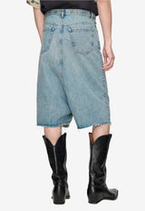 Maison Margiela Dropped-Rise Denim Shorts Blue S67MU0065M30066_962