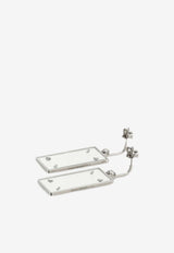 Maison Margiela Four Stitches Drop Earrings Transparent SM2VG0022P9224_752
