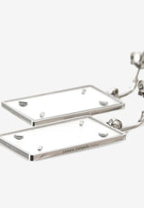 Maison Margiela Four Stitches Drop Earrings Transparent SM2VG0022P9224_752