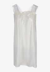 Maison Margiela Lace-Trimmed Mini Dress Ivory S29DA0010M35850_102