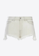 Rick Owens Temple Bias Denim Shorts White RO01F6396DMW_51