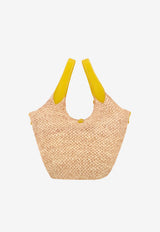 Ralph Lauren Medium Polo Play Raffia and Leather Tote Bag Yellow 428978557001_700