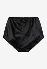 Dolce & Gabbana High-Waist Satin Briefs Black O2N18TONO13/T_DOLCE-N0000
