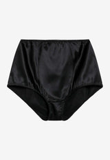 Dolce & Gabbana High-Waist Satin Briefs Black O2N18TONO13/T_DOLCE-N0000