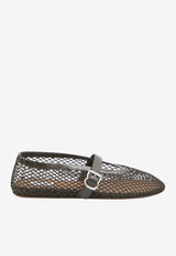Alaïa Fishnet Ballet Flats Green AA3A029TK007--610