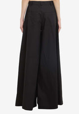 Federica Tosi Wide-Leg Poplin Pants Black 40811-400-29