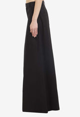 Federica Tosi Wide-Leg Poplin Pants Black 40811-400-29