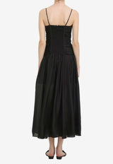 Zimmermann Aster Silk Midi Dress Black 9037DSS261--BLK