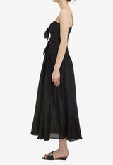 Zimmermann Aster Silk Midi Dress Black 9037DSS261--BLK