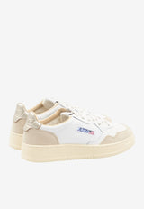 Autry Medalist Leather and Suede Sneakers White AULW-LS-75