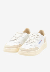 Autry Medalist Leather and Suede Sneakers White AULW-LS-75