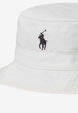 Ralph Lauren Embroidered Pony Bucket Hat White 211B14274004_100