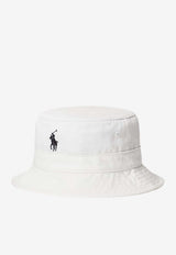 Ralph Lauren Embroidered Pony Bucket Hat White 211B14274004_100