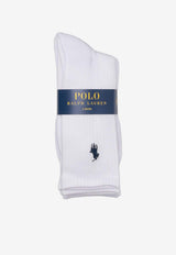 Ralph Lauren Cushioned Sport Crew Socks - Set of 3 White 455918021001_100