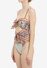 Zimmermann Aster One-Piece Floral Swimsuit Multicolor 9142WSS261--BLUPF