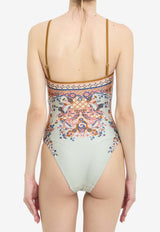 Zimmermann Aster One-Piece Floral Swimsuit Multicolor 9142WSS261--BLUPF