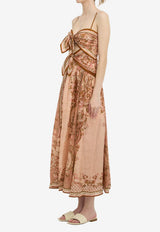 Zimmermann Aster Floral Silk Midi Dress Multicolor 8062DSS261--PPSFL