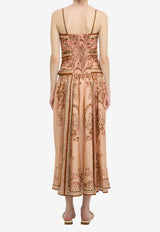 Zimmermann Aster Floral Silk Midi Dress Multicolor 8062DSS261--PPSFL