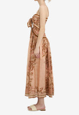 Zimmermann Aster Floral Silk Midi Dress Multicolor 8062DSS261--PPSFL