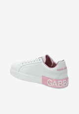 Dolce & Gabbana Portofino Leather Sneakers White CK1544AX615/T_DOLCE-87587