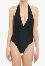 Saint Laurent Bare Back One-Piece Swimsuit Black 859623-Y37WN-1000