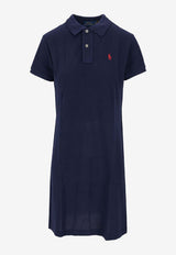 Ralph Lauren Logo Embroidered Mini Polo T-shirt Dress Navy 211799490005_400
