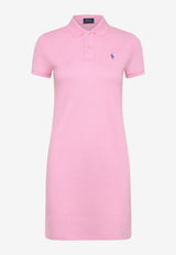 Ralph Lauren Logo Embroidered Mini Polo T-shirt Dress Pink 211799490012_650