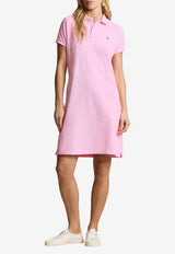 Ralph Lauren Logo Embroidered Mini Polo T-shirt Dress Pink 211799490012_650