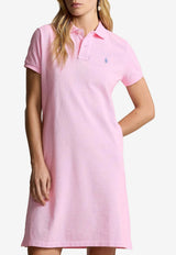 Ralph Lauren Logo Embroidered Mini Polo T-shirt Dress Pink 211799490012_650