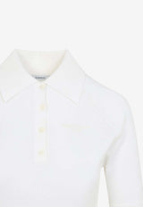 Cropped Knit Polo T-shirt