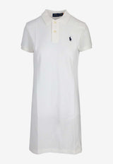 Ralph Lauren Logo Embroidered Mini Polo T-shirt Dress White 211799490017_100