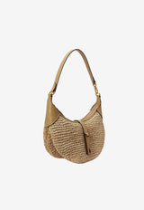 Ralph Lauren Mini Polo ID Raffia Shoulder Bag Beige 428P05475001_250