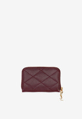 Saint Laurent Cassandre Bijou Leather Coin Wallet Wine 862443AAGA8_6195