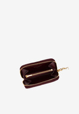 Saint Laurent Cassandre Bijou Leather Coin Wallet Wine 862443AAGA8_6195
