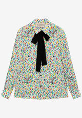Valentino Silk Lavallière Blouse Multicolor 9B3AB8M6AE8/T_VALE-CVT