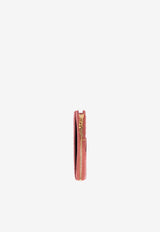 Saint Laurent Cassandre Bijou Leather Zip Cardholder Pink 862430AAANG_5478