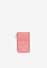 Saint Laurent Cassandre Bijou Leather Zip Cardholder Pink 862430AAANG_5478
