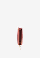 Saint Laurent Cassandre Bijou Leather Zip Cardholder Pink 862430AAANG_5478