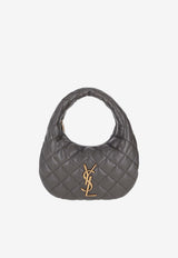 Saint Laurent Baby Icarino Quilted Nappa Hobo Bag Gray 851689AAANG_1997