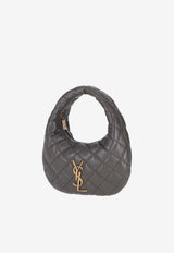 Saint Laurent Baby Icarino Quilted Nappa Hobo Bag Gray 851689AAANG_1997