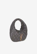Saint Laurent Baby Icarino Quilted Nappa Hobo Bag Gray 851689AAANG_1997