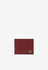 Valentino VLogo Grained Leather Cardholder Red 9Y2P0AP4UAG/T_VALE-AQS