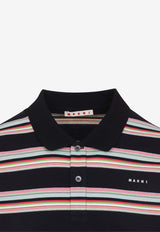 Long-Sleeved Striped Polo T-shirt