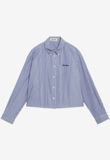 Miu Miu Striped Buttoned Shirt Blue MK2047OOO195D/T_MIU-F098Z
