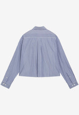 Miu Miu Striped Buttoned Shirt Blue MK2047OOO195D/T_MIU-F098Z