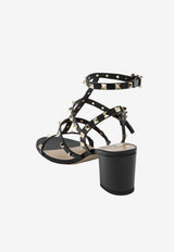 Valentino Rockstud 70 Leather Cage Sandals Black 9W2S0491VBP/T_VALE-0NO
