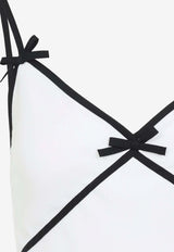 Bow Sleeveless Flared Top
