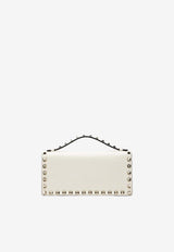 Valentino Rockstud Chain Leather Clutch Ivory 9W2P0AK2VSH/T_VALE-I16