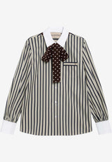 Valentino Striped Scarf Shirt Beige 9B3AB8J7AC4/T_VALE-V1G