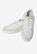 Autry Medalist Leather and Suede Sneakers White AULW-LS-30